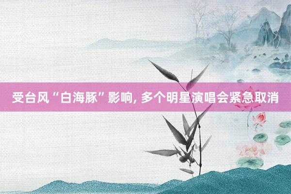 受台风“白海豚”影响, 多个明星演唱会紧急取消