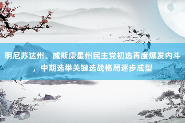 明尼苏达州、威斯康星州民主党初选再度爆发内斗，中期选举关键选战格局逐步成型