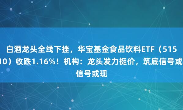 白酒龙头全线下挫，华宝基金食品饮料ETF（515710）收跌1.16%！机构：龙头发力挺价，筑底信号或现