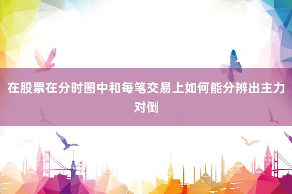 在股票在分时图中和每笔交易上如何能分辨出主力对倒
