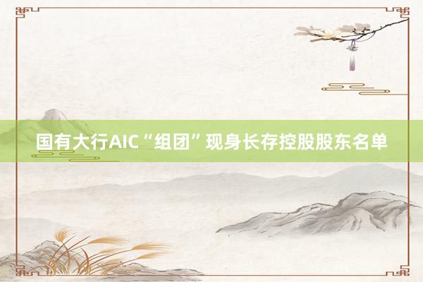 国有大行AIC“组团”现身长存控股股东名单