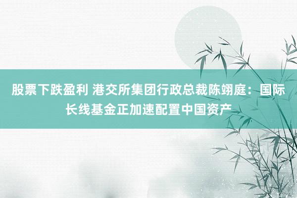 股票下跌盈利 港交所集团行政总裁陈翊庭：国际长线基金正加速配置中国资产