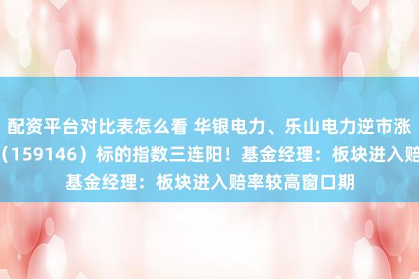 配资平台对比表怎么看 华银电力、乐山电力逆市涨停！电力ETF（159146）标的指数三连阳！基金经理：板块进入赔率较高窗口期