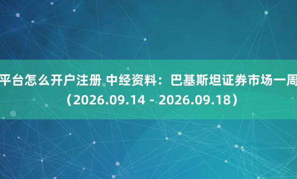 配资平台怎么开户注册 中经资料：巴基斯坦证券市场一周回顾（2026.09.14 - 2026.09.18）