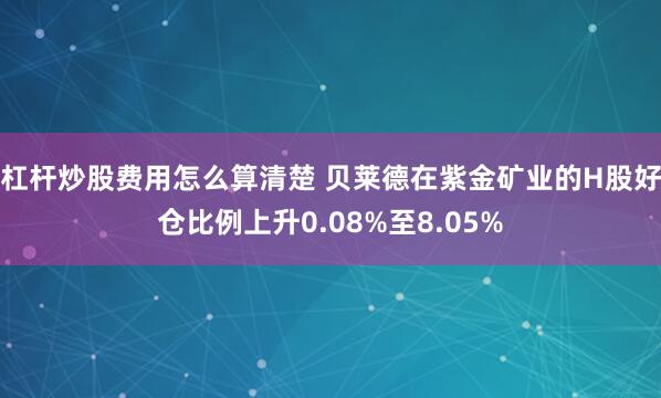 杠杆炒股费用怎么算清楚 贝莱德在紫金矿业的H股好仓比例上升0.08%至8.05%