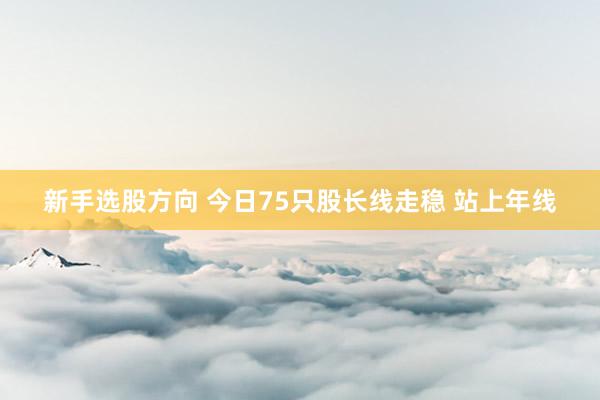 新手选股方向 今日75只股长线走稳 站上年线