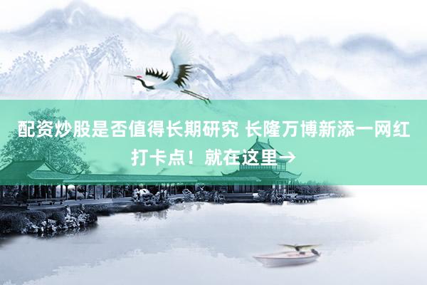 配资炒股是否值得长期研究 长隆万博新添一网红打卡点！就在这里→